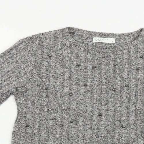 Papaya  Womens Grey   Pullover Jumper Size 8
