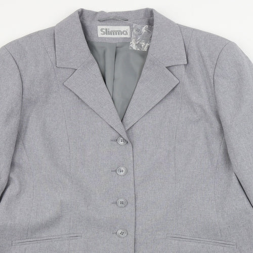 SLIMMA  Womens Grey   Jacket Blazer Size 18