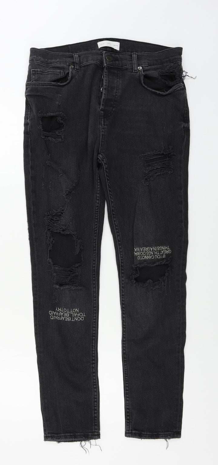 Preworn Womens Black Skinny Jeans Size 30 in L27 in
