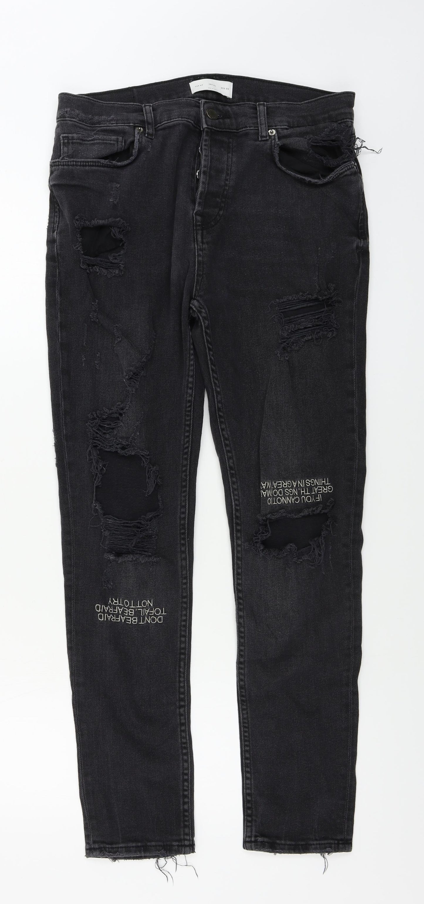 Preworn  Womens Black   Skinny Jeans Size 30 in L27 in