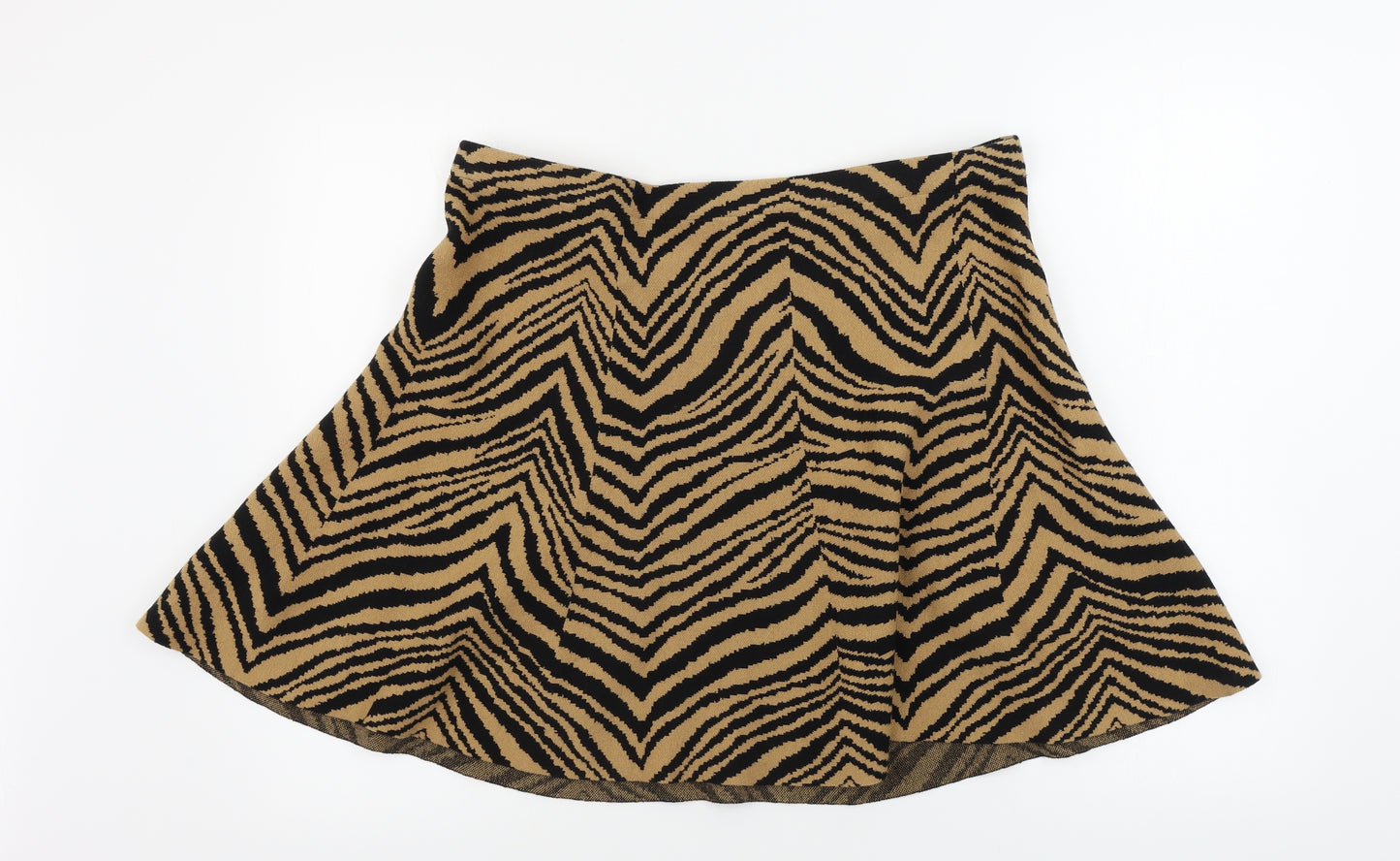 Oasis  Womens Brown Animal Print  A-Line Skirt Size XL