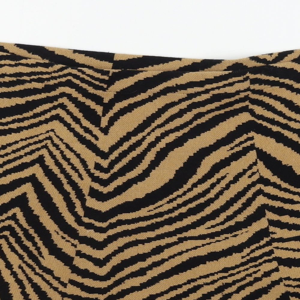 Oasis  Womens Brown Animal Print  A-Line Skirt Size XL