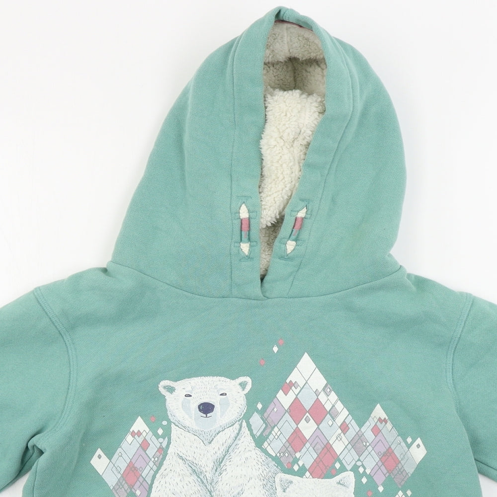 Fat Face Girls Green   Pullover Hoodie Size 10-11 Years