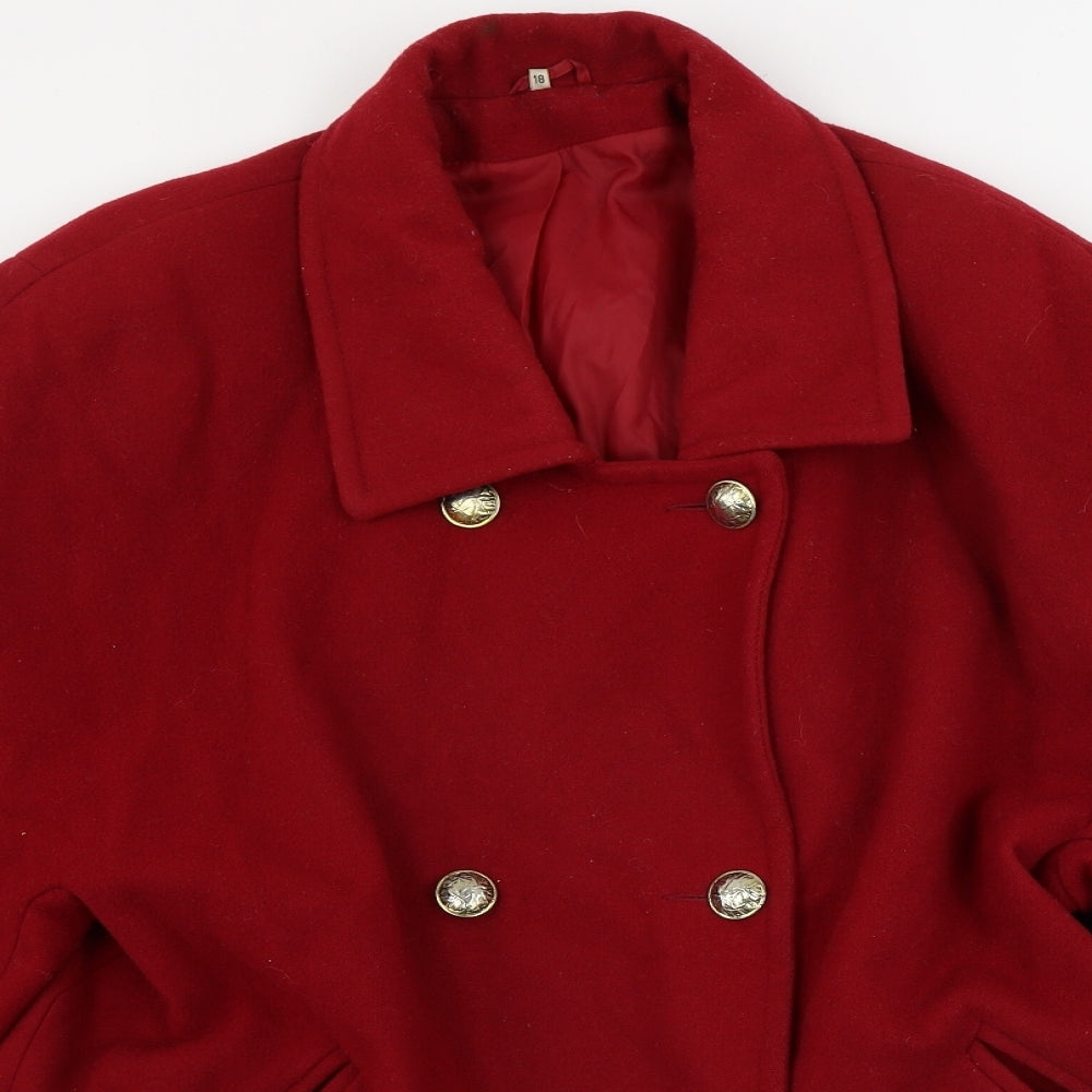 Edinburgh  Womens Red   Jacket Coat Size 18