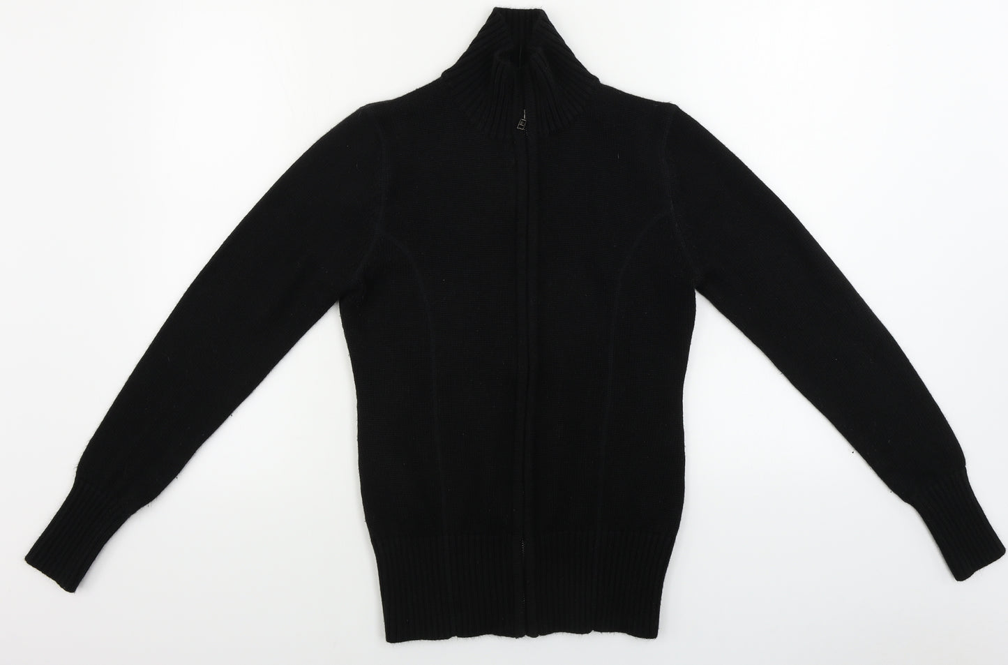 Pattyboutik  Womens Black   Full Zip Jumper Size M