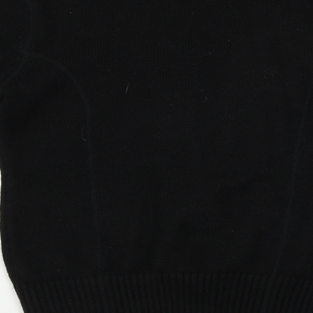 Pattyboutik  Womens Black   Full Zip Jumper Size M