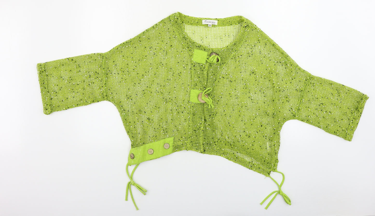 Florence  Womens Green   Cardigan Jumper One Size
