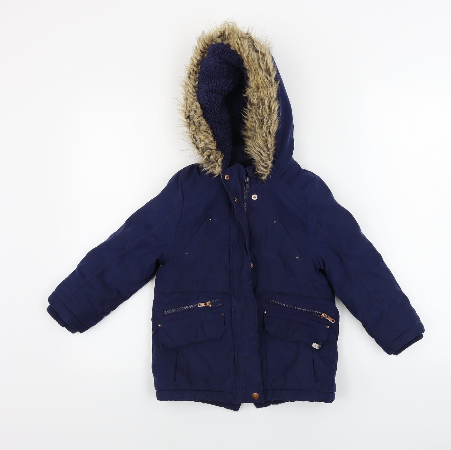 George  Boys Blue   Jacket Coat Size 4-5 Years