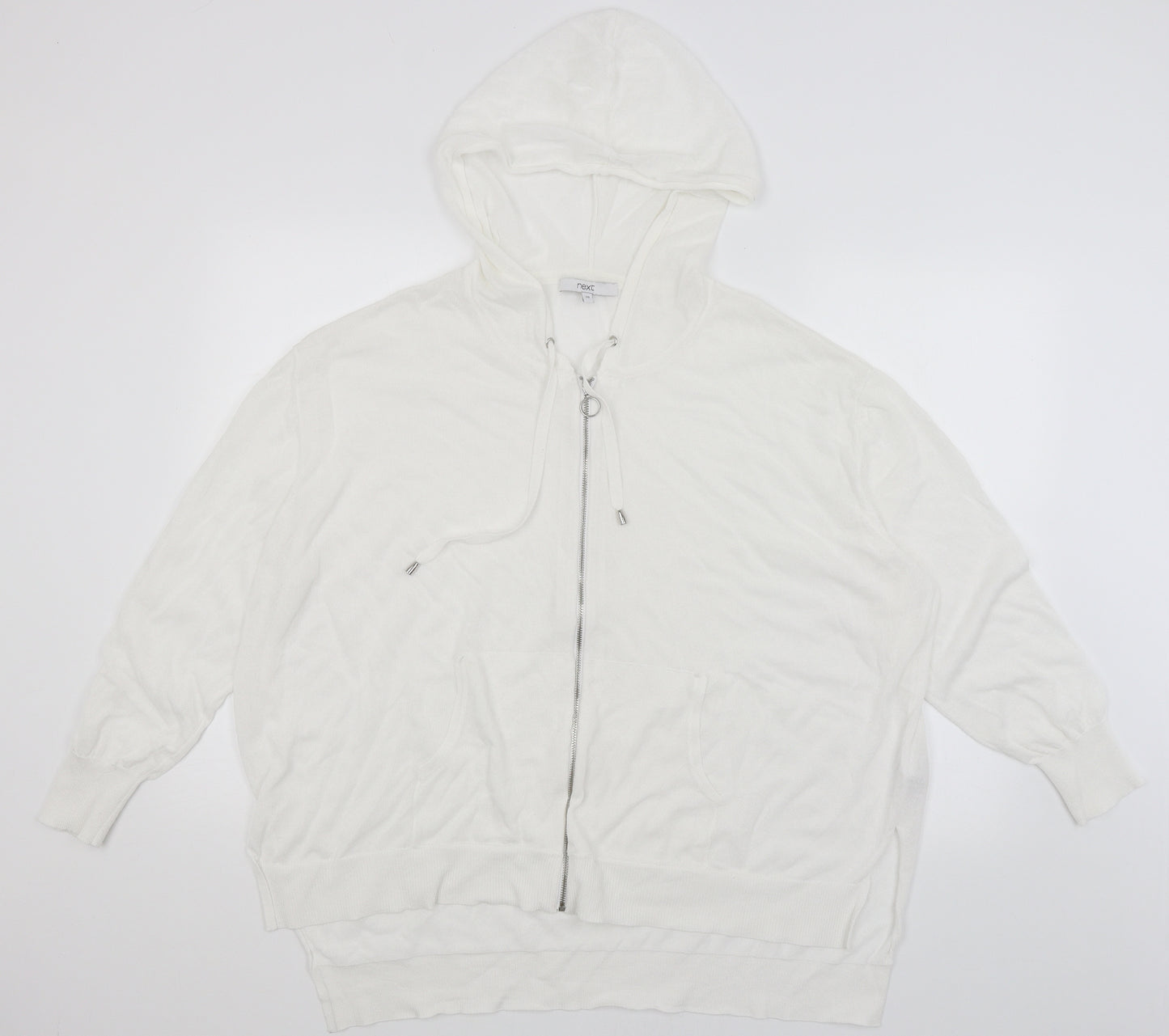NEXT Womens White   Full Zip Hoodie Size 20