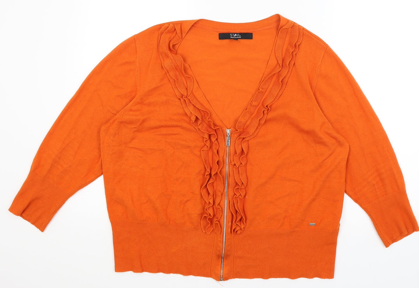 Star Womens Orange   Cardigan Jumper Size 20