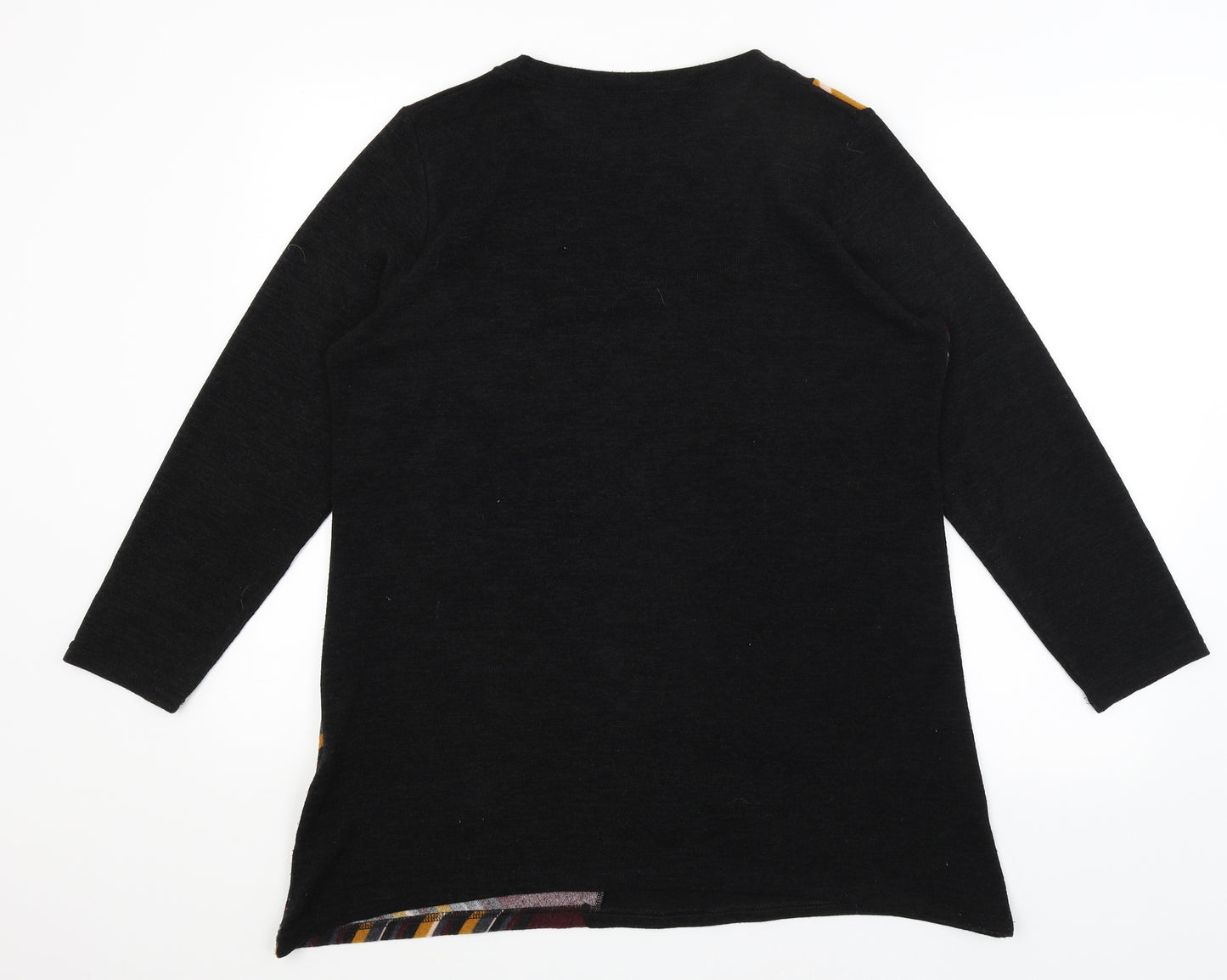 Afibel Womens Black   Basic T-Shirt Size 16