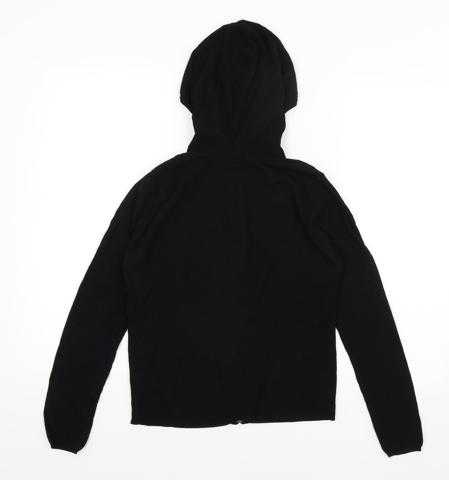 M&S Womens Black   Full Zip Hoodie Size 14