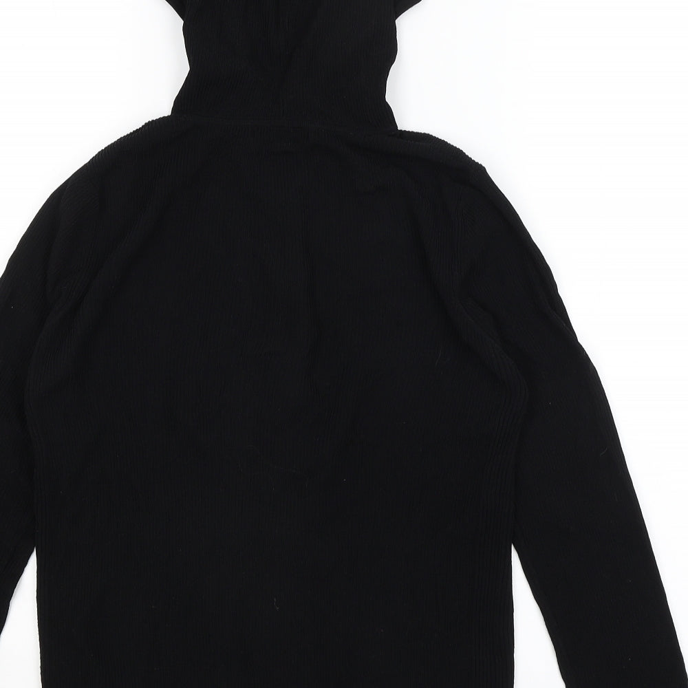 M&S Womens Black   Full Zip Hoodie Size 14