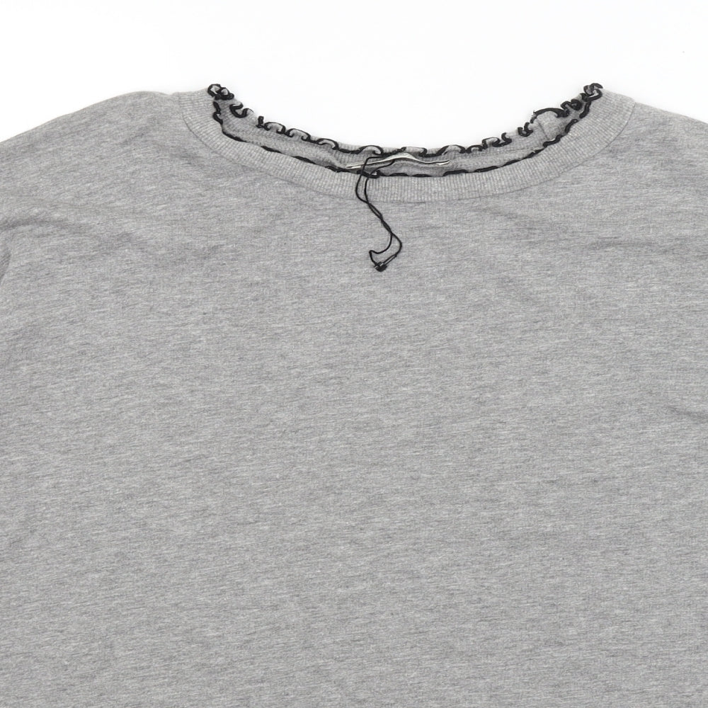 Zara Womens Grey   Basic T-Shirt Size M