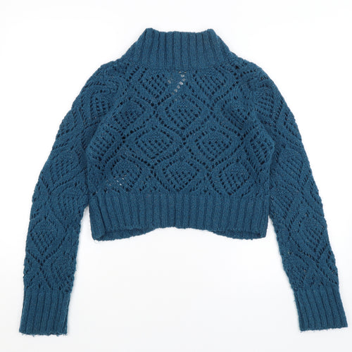 George Womens Blue   Wrap Jumper Size S