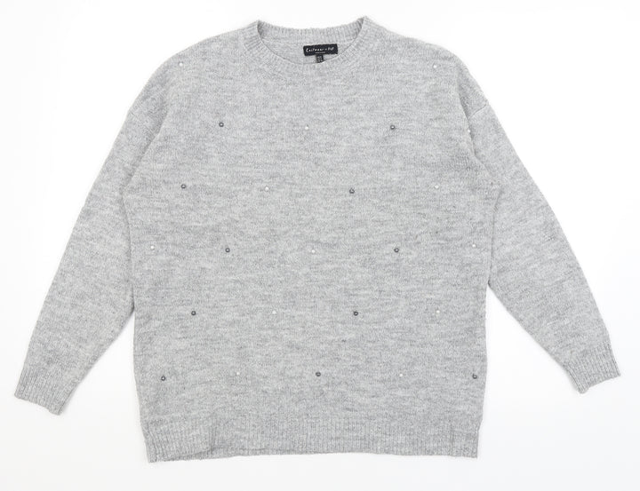 F&F Womens Grey Pullover Jumper Size 8