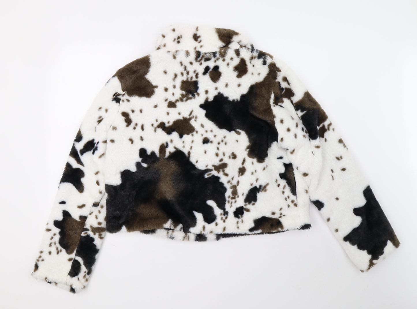 Brave Soul Womens White Animal Print  Pullover Jumper Size 16