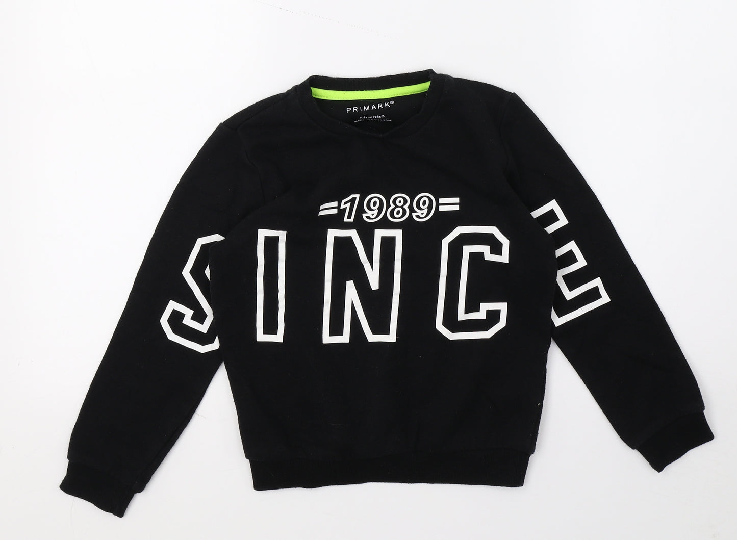 Primark Boys Black   Pullover Jumper Size 7-8 Years