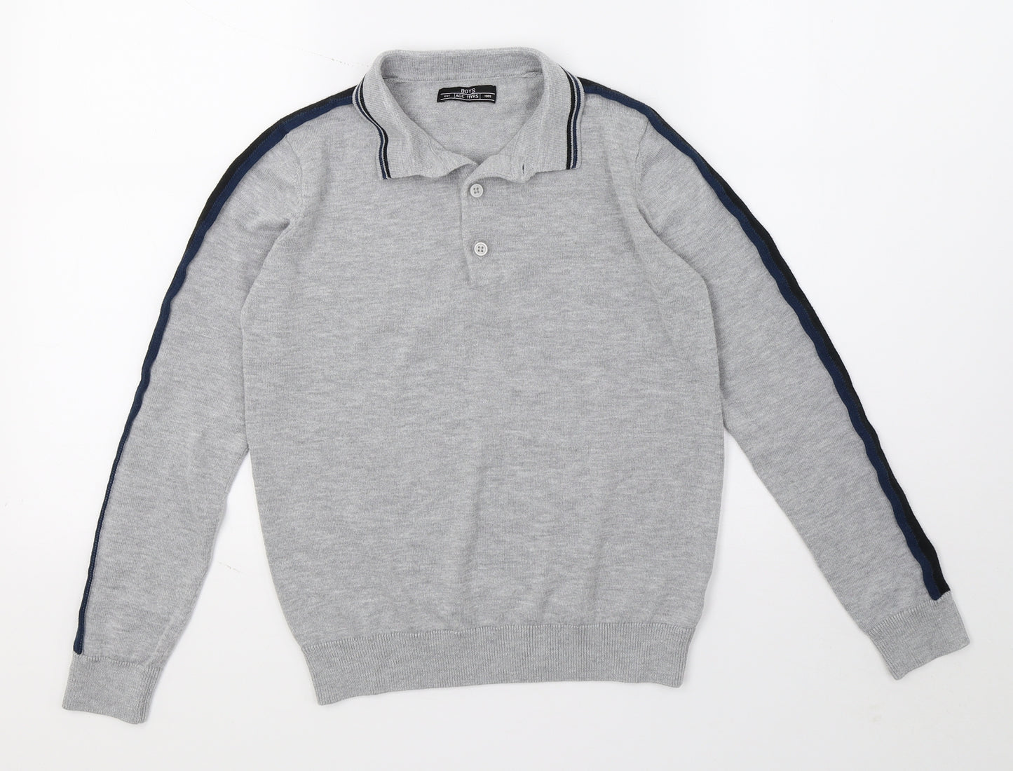 Matalan Boys Grey   Basic Polo Size 11 Years