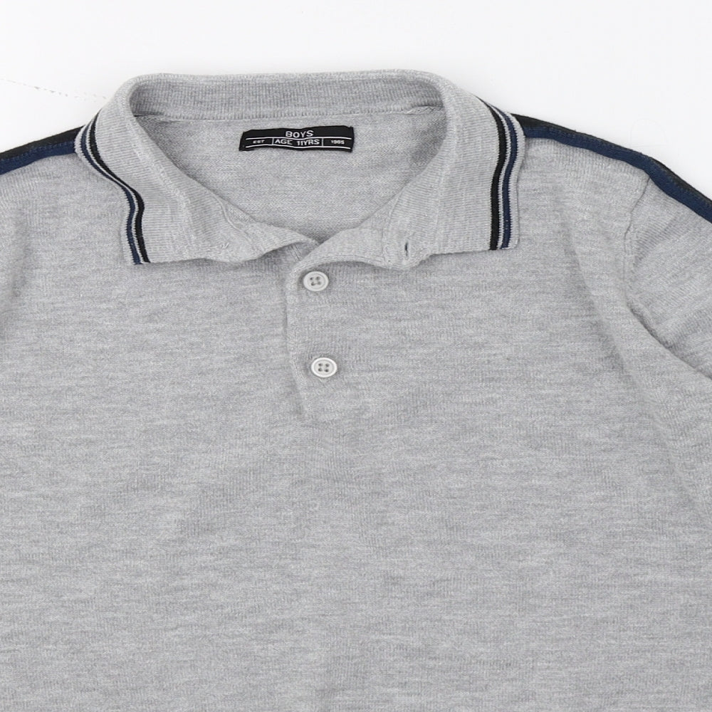 Matalan Boys Grey   Basic Polo Size 11 Years