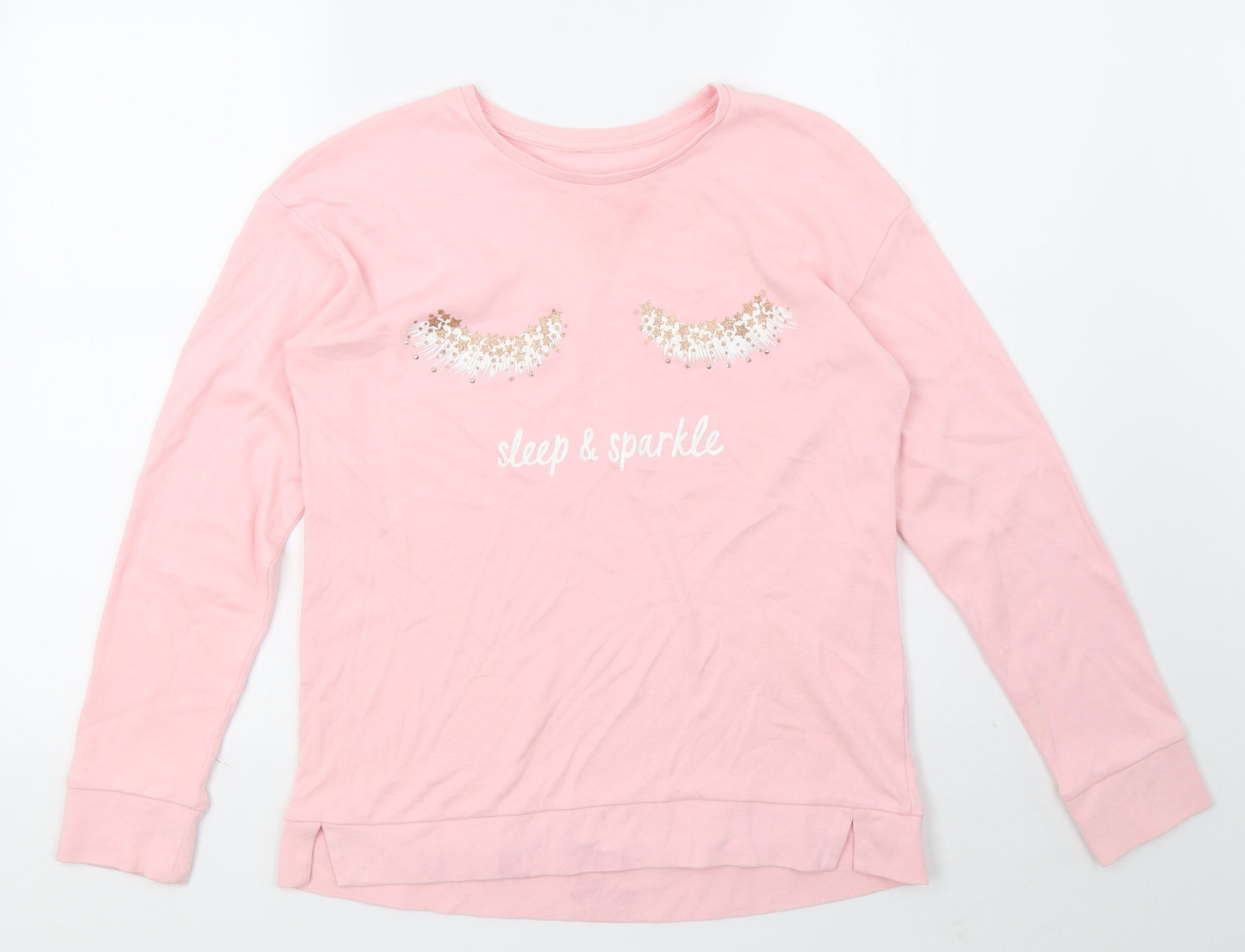 George Girls Pink Solid  Top Pyjama Top Size 12-13 Years  - Sleep & Sparkle