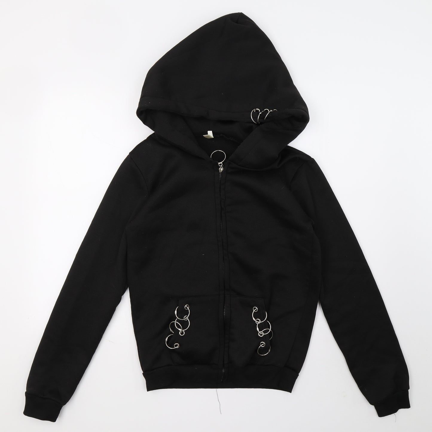 Xuanshow Womens Black   Full Zip Hoodie Size S