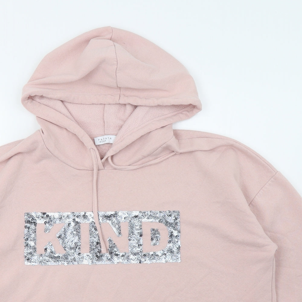 Papaya Womens Pink   Pullover Hoodie Size XL