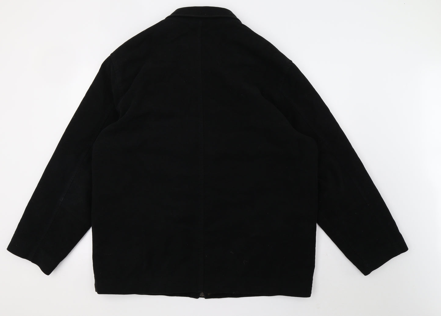 Burton Menswear Mens Black   Overcoat Coat Size L