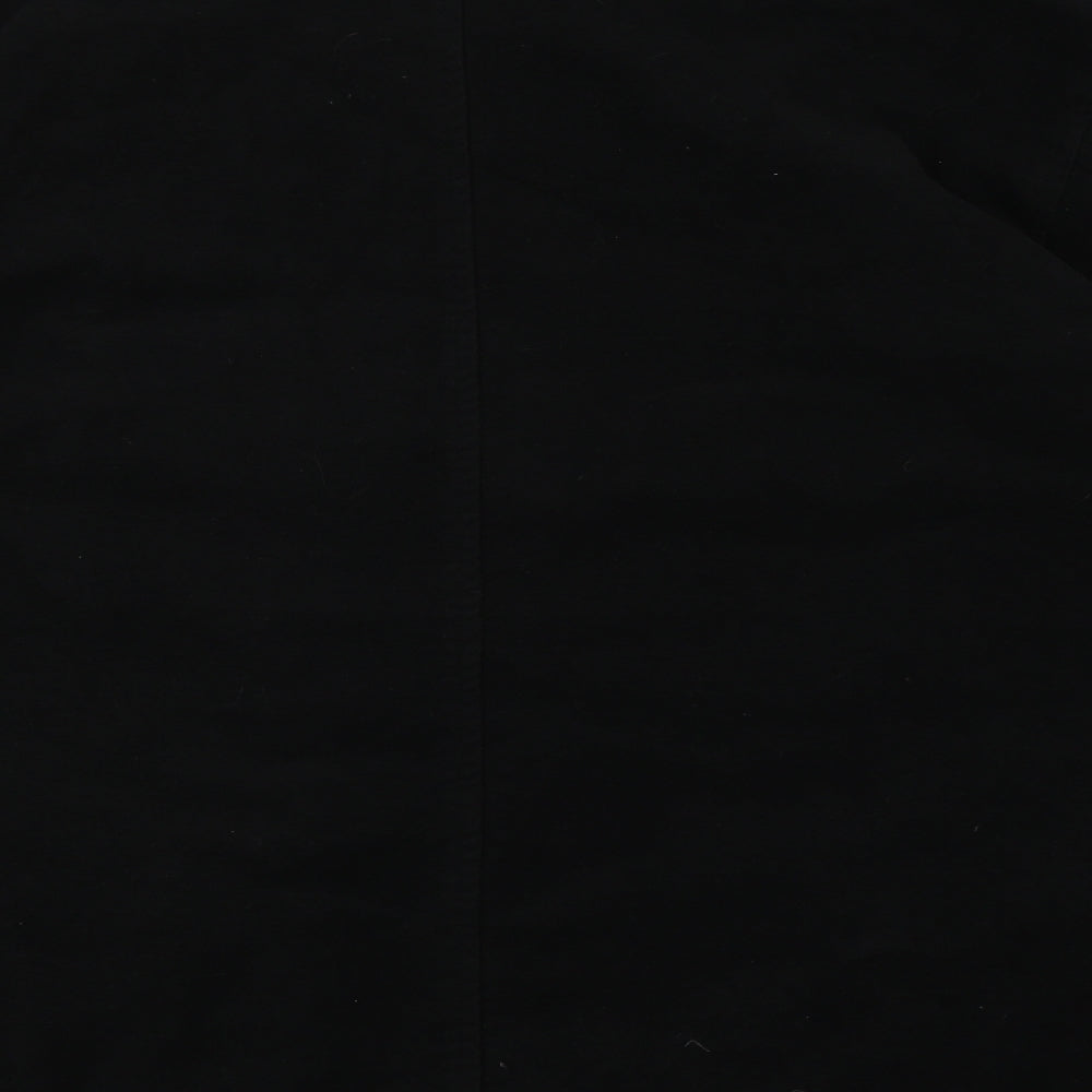 Burton Menswear Mens Black   Overcoat Coat Size L