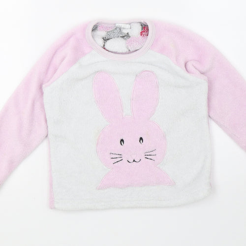 Jumbo Girls Pink Solid  Top Pyjama Top Size 4 Years  - Rabbit
