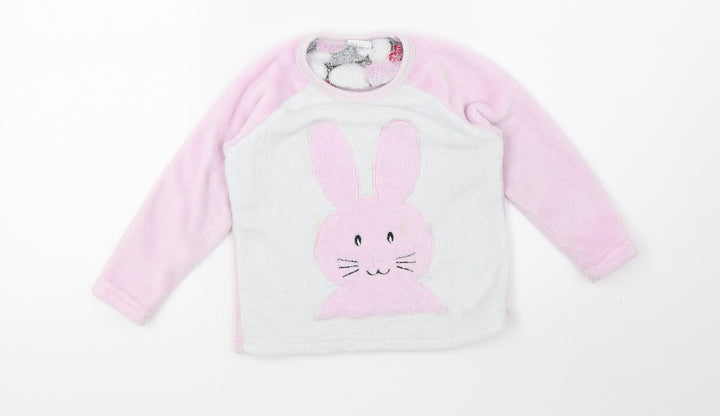 Jumbo Girls Pink Solid Top Pyjama Top Size 4 Years - Rabbit