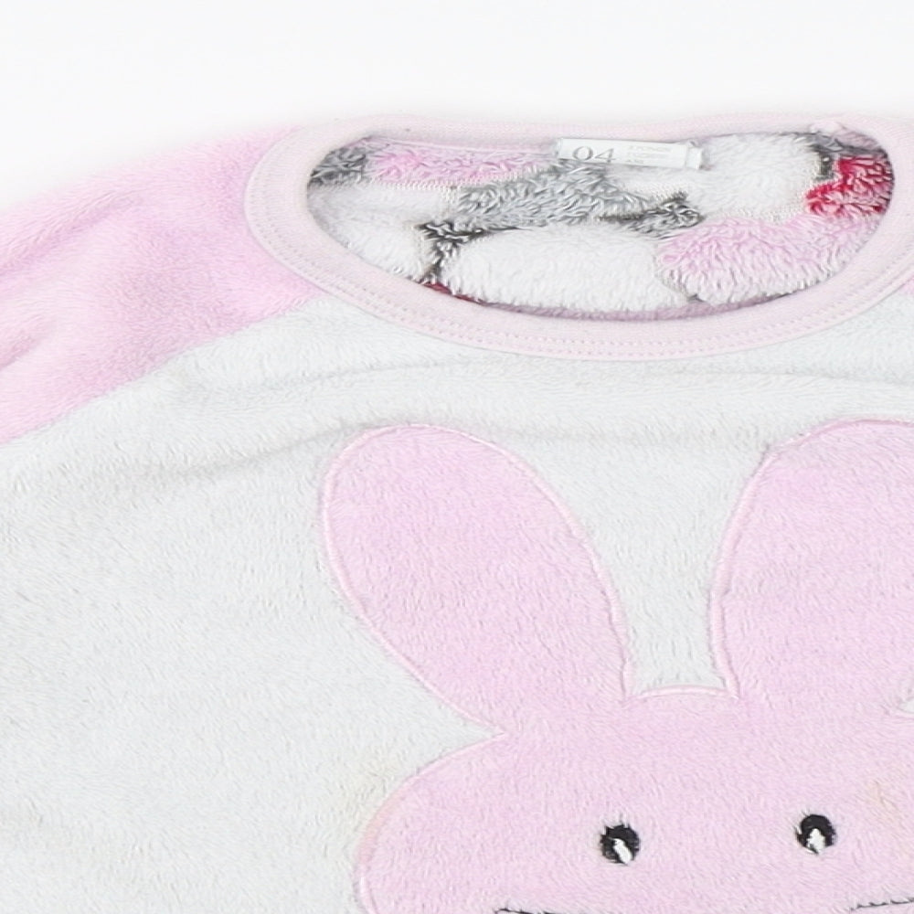 Jumbo Girls Pink Solid  Top Pyjama Top Size 4 Years  - Rabbit