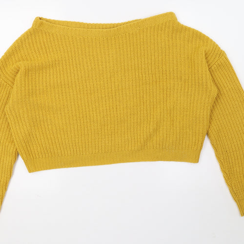 Missguided Womens Yellow   Pullover Jumper Size M