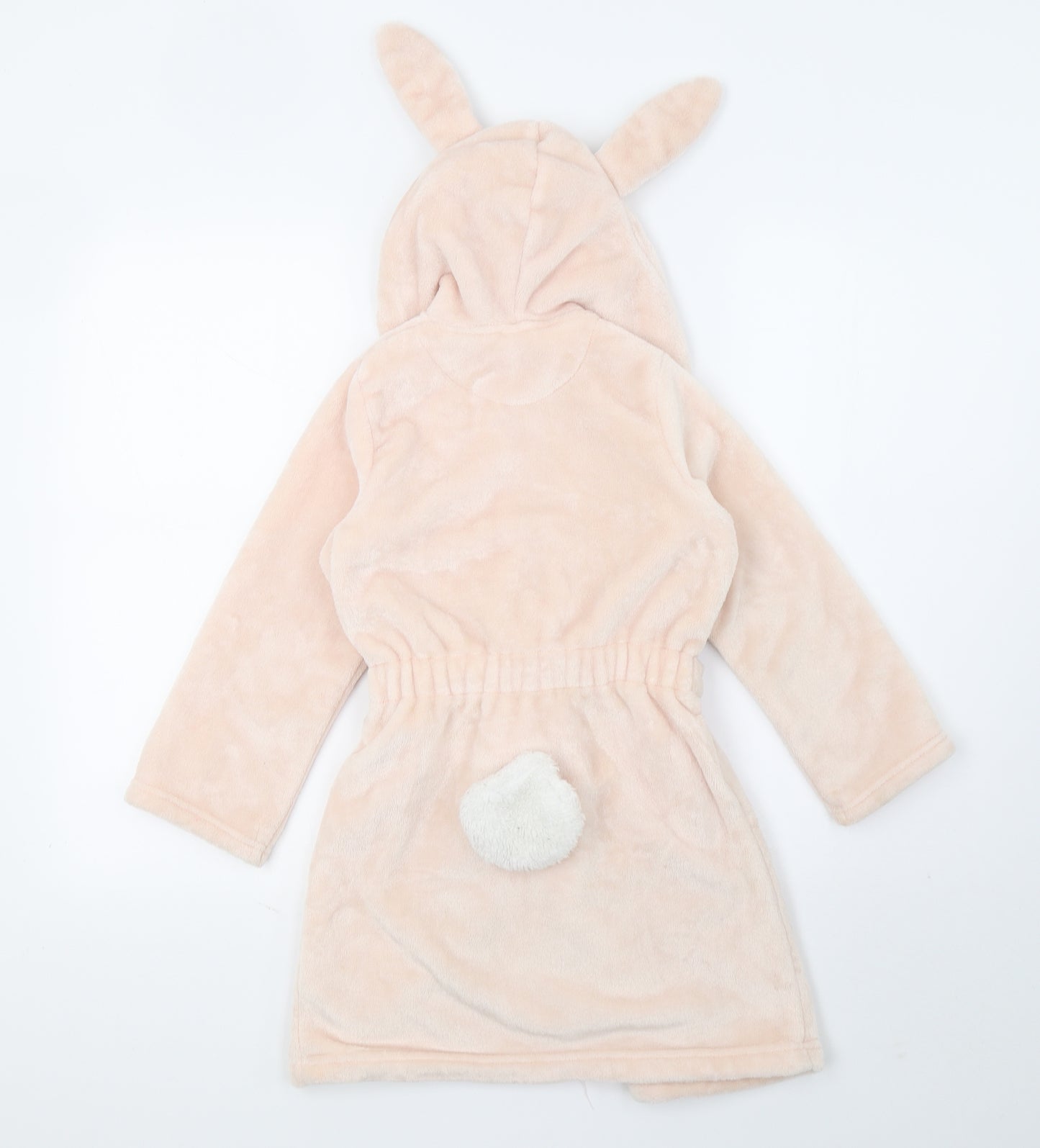 M&S Girls Pink Solid  Kimono Gown Size 5-6 Years  - Rabbit