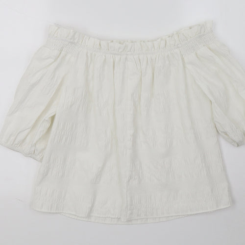 George Womens White   Basic Blouse Size 8