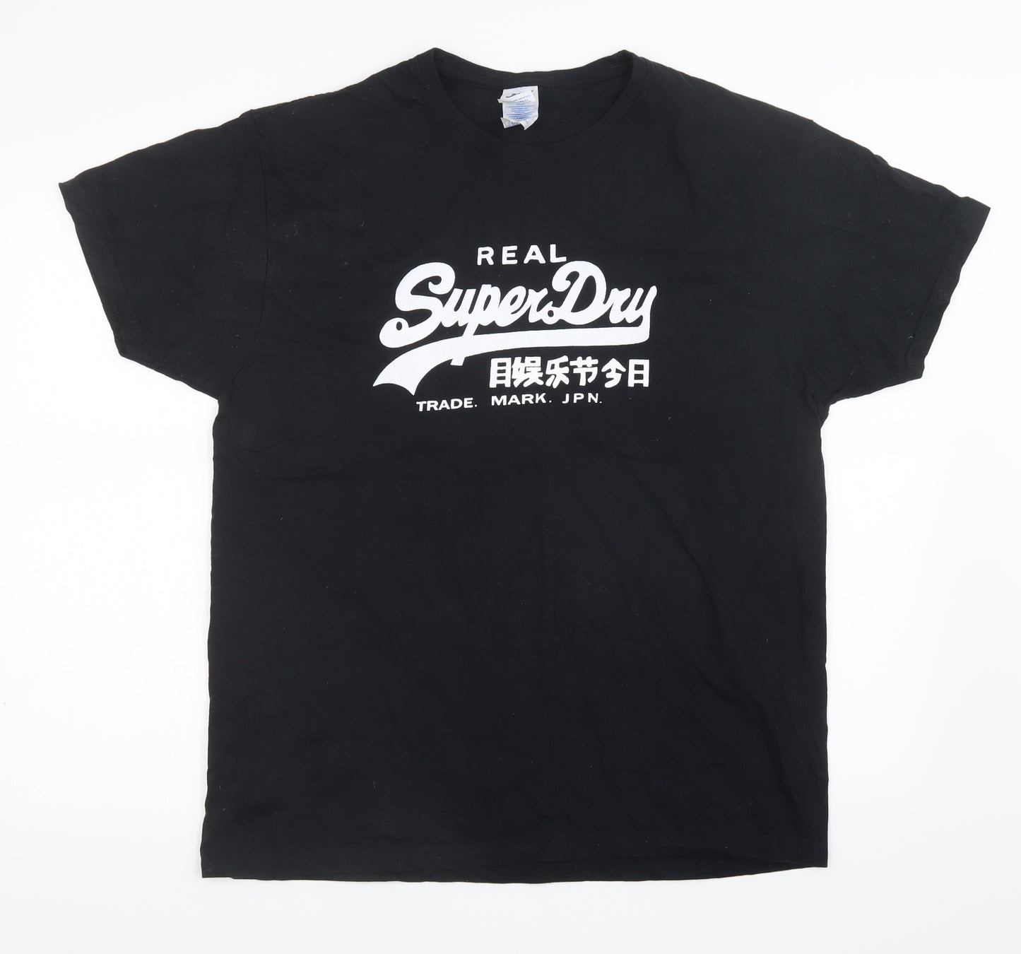 Superdry Mens Black    T-Shirt Size L
