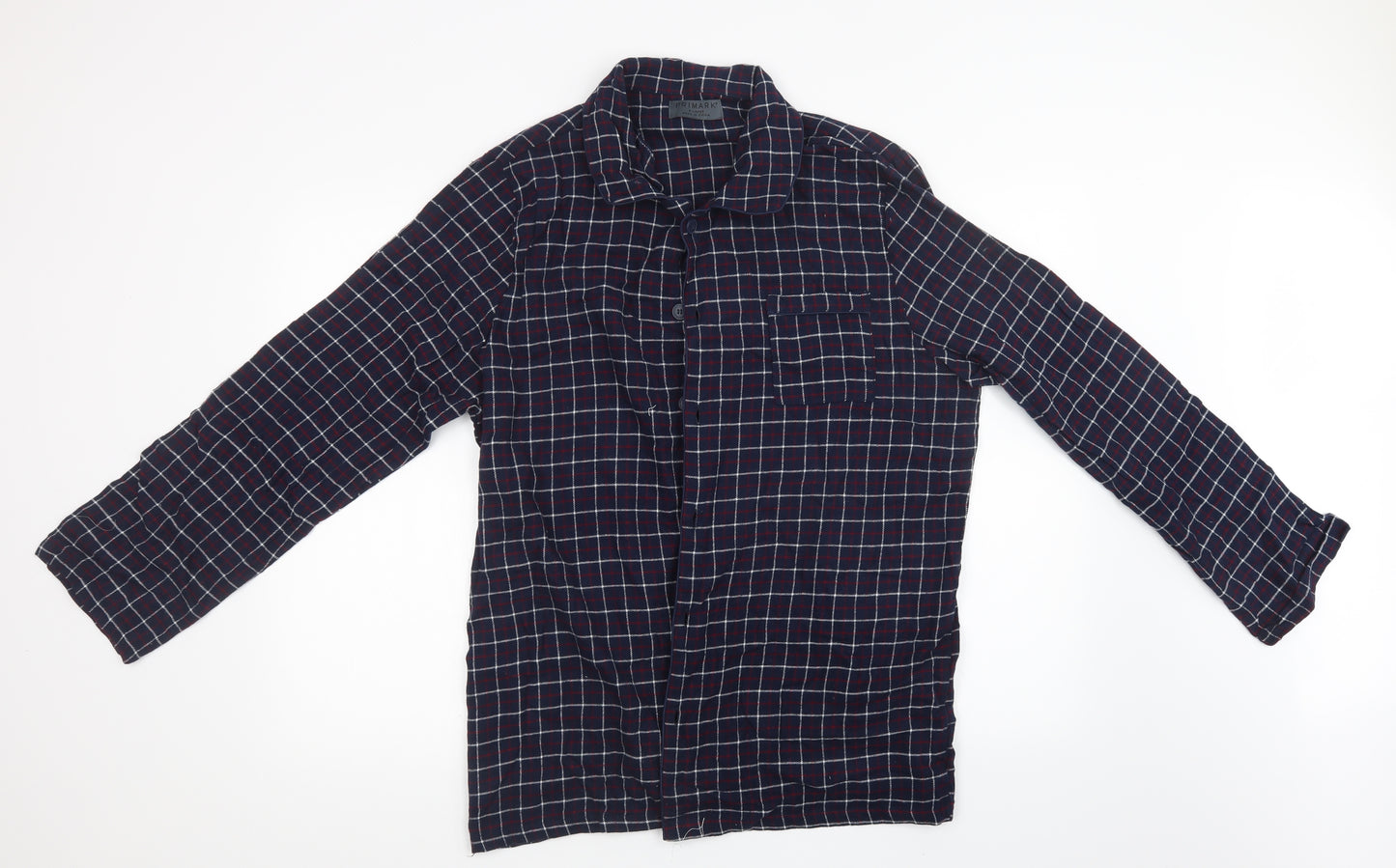 Primark Mens Blue Check   Pyjama Top Size XL
