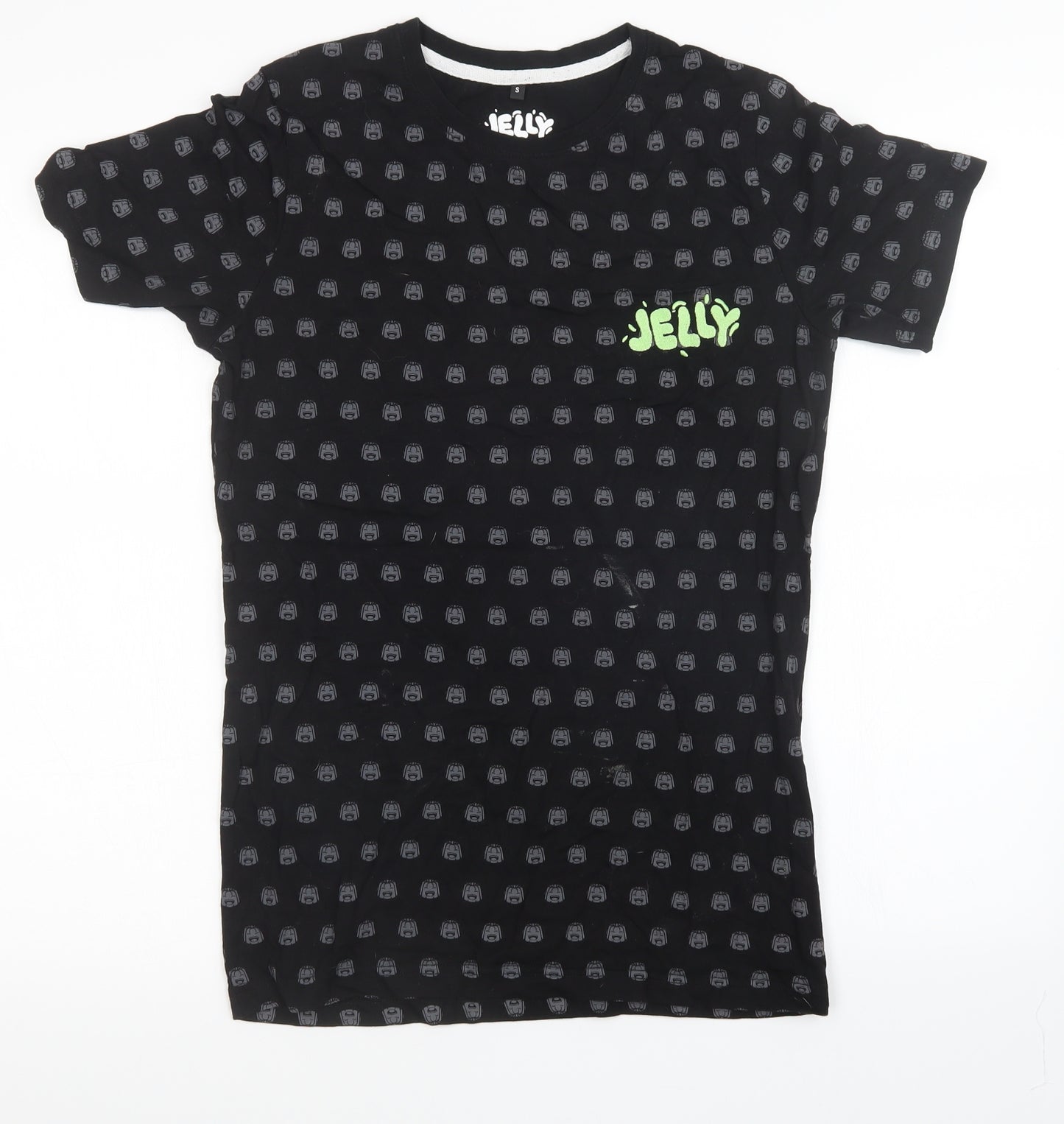 Preworn Mens Black Polka Dot   T-Shirt Size S