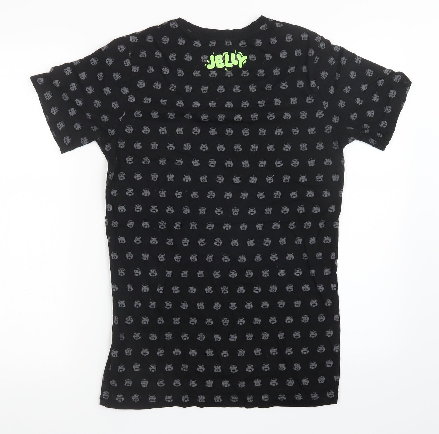 Preworn Mens Black Polka Dot   T-Shirt Size S