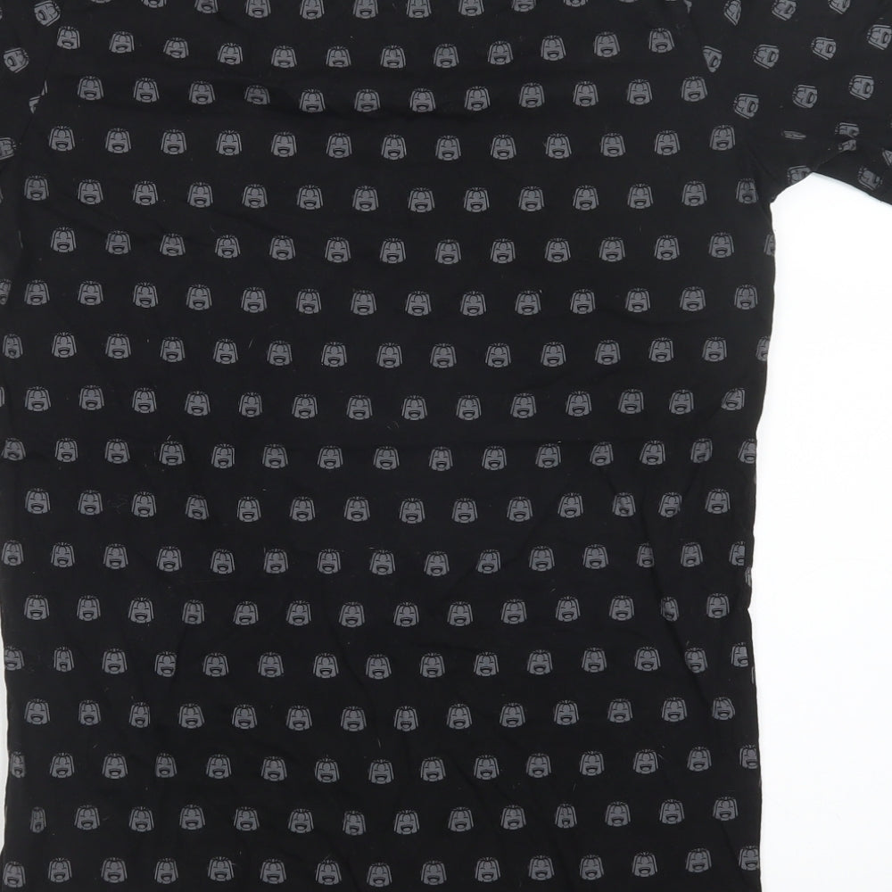 Preworn Mens Black Polka Dot   T-Shirt Size S