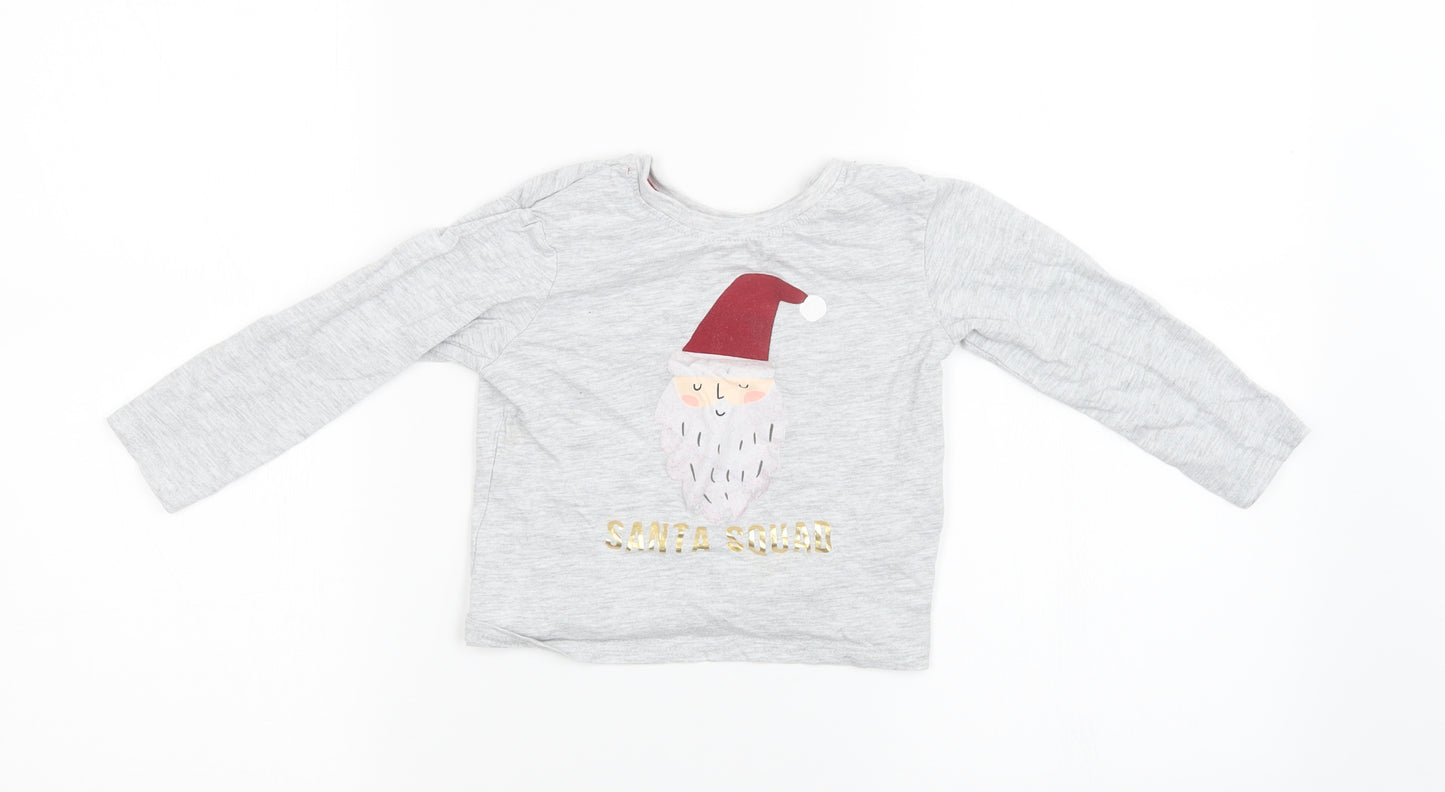 Primark Girls Grey   Pullover Sweatshirt Size 2-3 Years  - Christmas