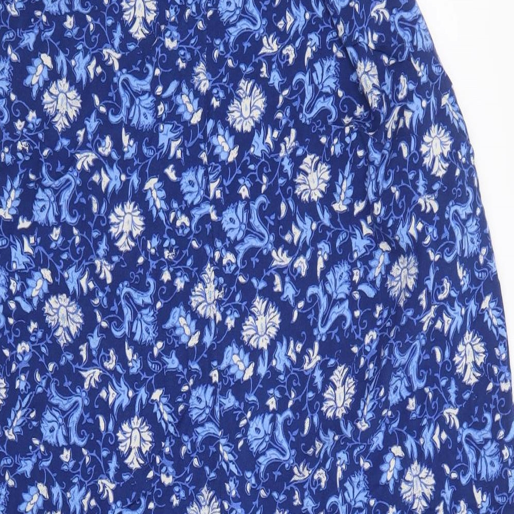 Monsoon Womens Blue Geometric  Jumpsuit One-Piece Size XL  - flare