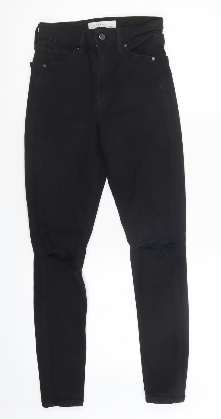 Topshop Womens Black Skinny Jeans Size 25 in L30 in