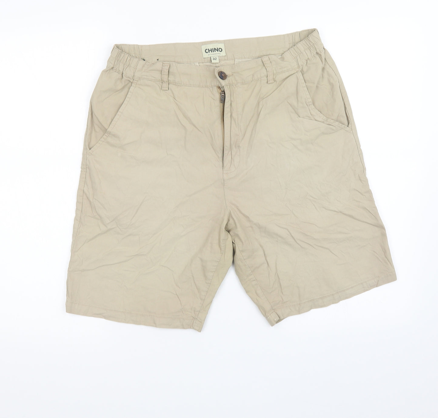 Debenhams Mens Beige   Chino Shorts Size 32 in