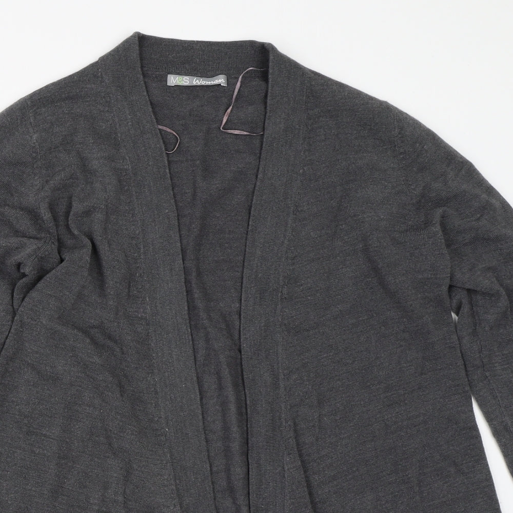 Marks and Spencer Womens Grey   Cardigan Jumper Size 16