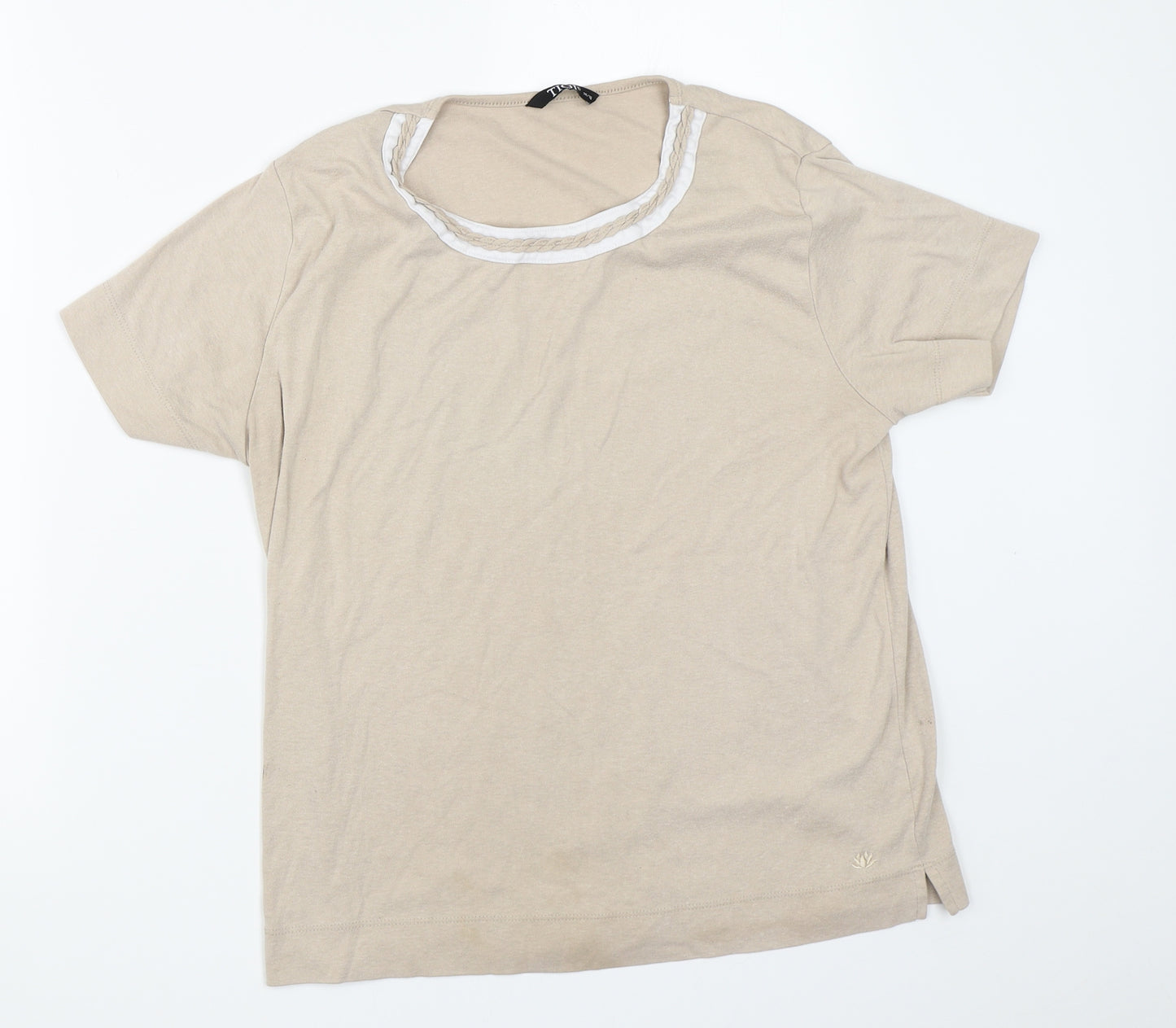 Tigi Womens Beige   Basic T-Shirt Size 14
