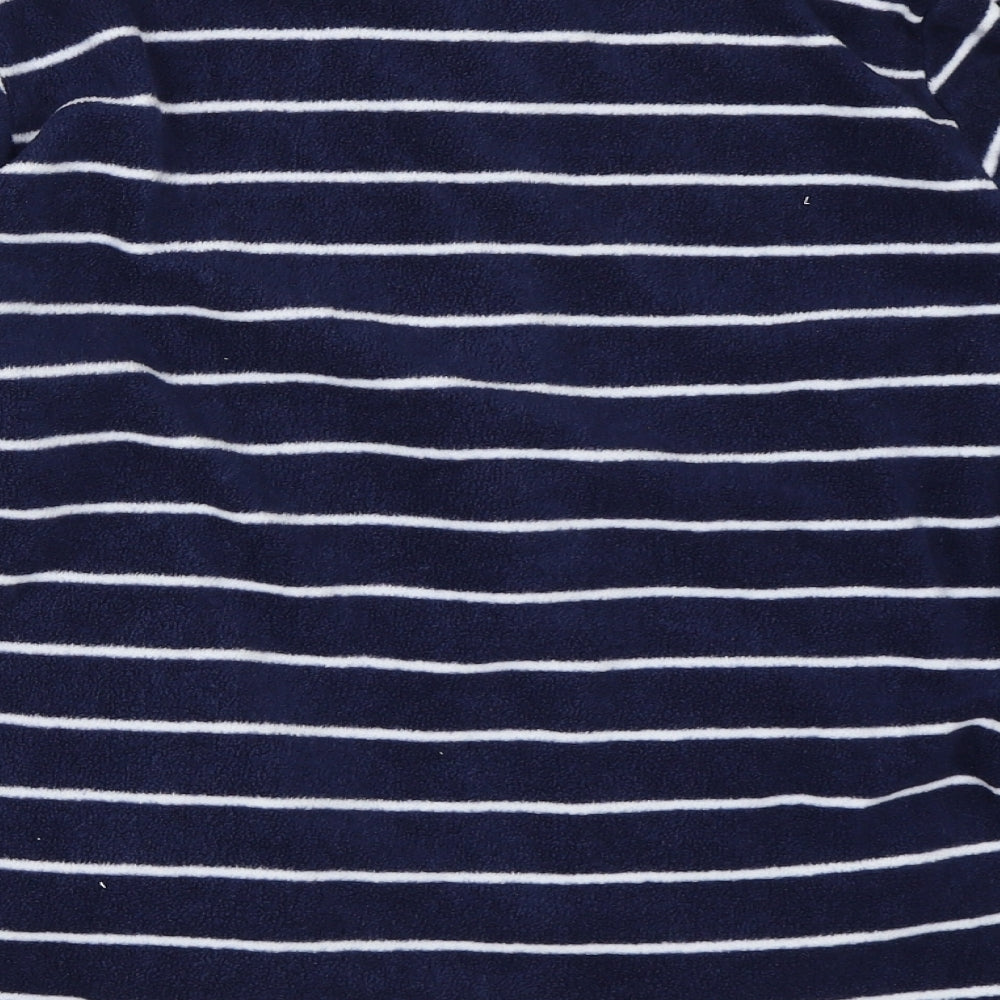 Marks and Spencer Womens Blue Striped Fleece Jacket  Size 16