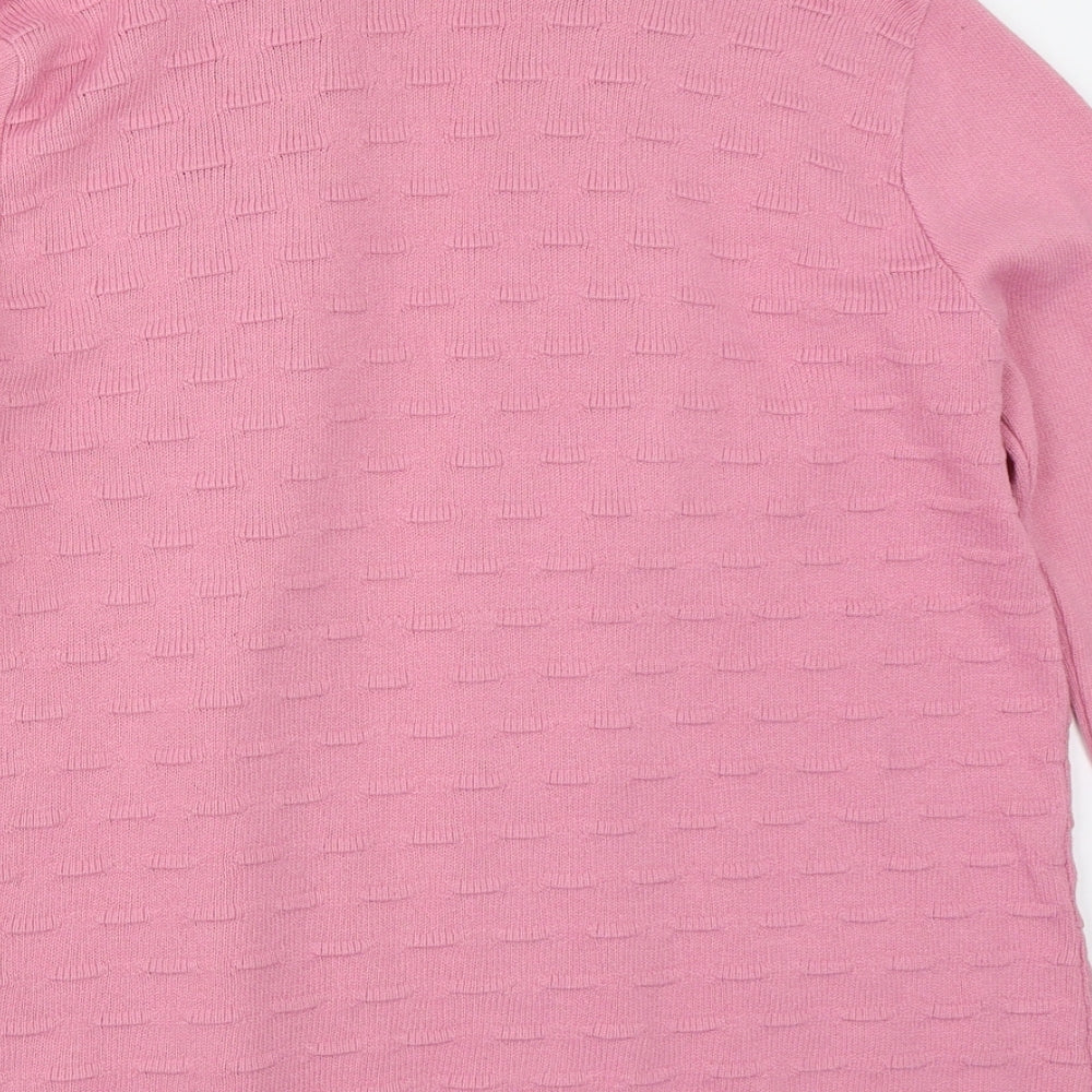 Monique Womens Pink   Cardigan Jumper Size M