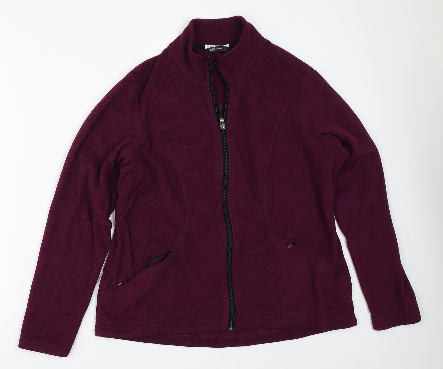 Marks and Spencer Womens Purple  Fleece Jacket  Size 16