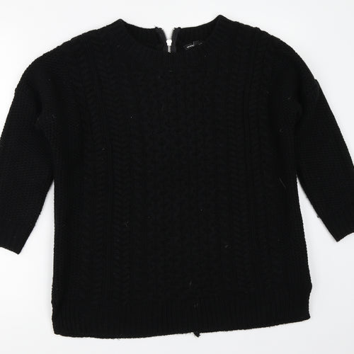 Warehouse Womens Black   Pullover Jumper Size S